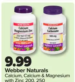 PharmaChoice Webber Naturals Calcium, Calcium & Magnesium with Zinc offer