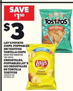 Independent City Market CROUSTILLES, POPPABLES LAY'S OU CROUSTILLES DE TORTILLA TOSTITOS, 130-295 G offer