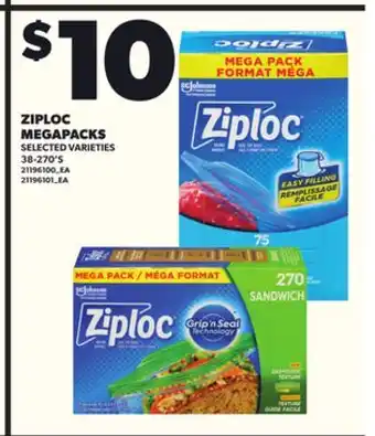 Independent City Market ZIPLOC MEGAPACKS, 38-270'S offer