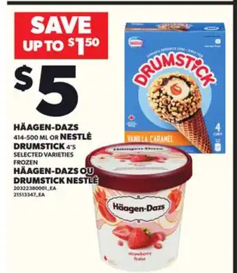 Independent City Market HHÄÄAGEN-DAZS, 414-500 ML OR NESTLÉ DRUMSTICK, 4'S offer