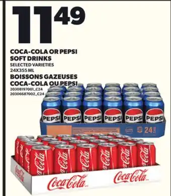 Independent City Market COCA-COLA OR PEPSI SOFT DRINKS, 24X355 ML offer