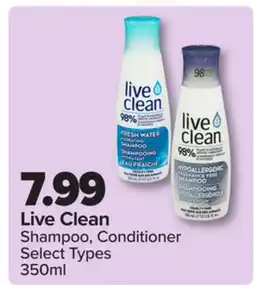 PharmaChoice Live Clean Shampoo, Conditioner offer