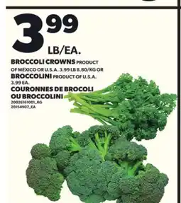 Independent City Market BROCCOLI CROWNS OR BROCCOLINI offer