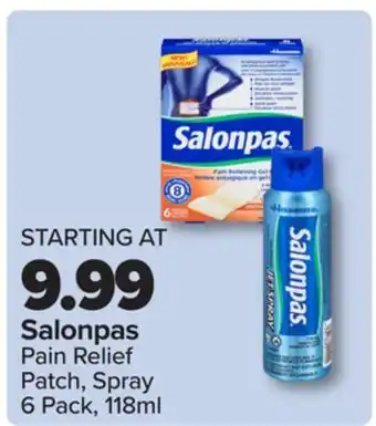 PharmaChoice Salonpas Pain Relief Patch, Spray offer