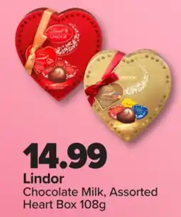 PharmaChoice Lindor Chocolate Milk, Assorted Heart Box 108g offer