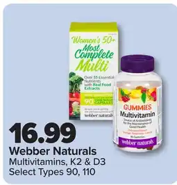 PharmaChoice Webber Natural Multivitamin, K2 & D3 offer