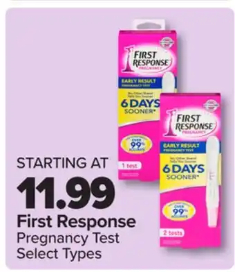 PharmaChoice First Response Pregnancy Test offer