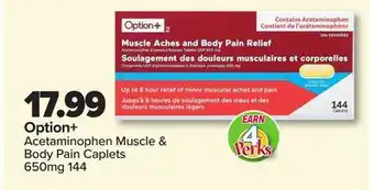 PharmaChoice Option+ Muscle & Body Pain Caplets offer