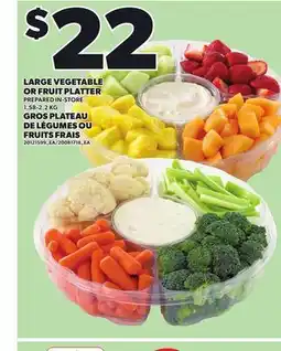 Independent City Market LARGE VEGETABLE OR FRUIT PLATTER, 1.58-2.2 KG offer