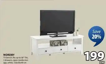 JYSK NORDBY TV bench offer