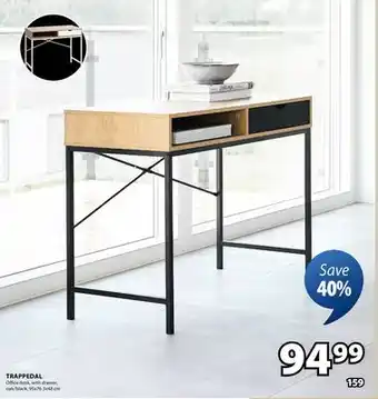 JYSK TRAPPEDAL Office desk with drawer offer