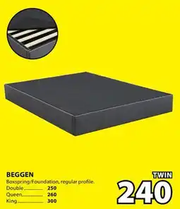 JYSK BEGGEN Boxspring/Foundation, regular profile offer