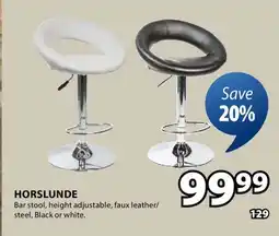 JYSK HORSLUNDE Bar stool, height adjustable offer