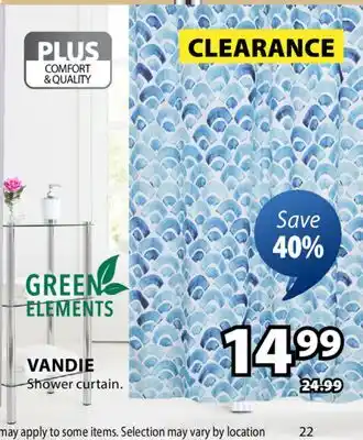 JYSK VANDIE Shower curtain offer