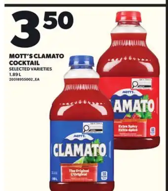 Independent City Market MOTT'S CLAMATO COCKTAIL, 1.89 L offer