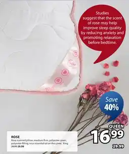 JYSK ROSE Rose scented pillow offer