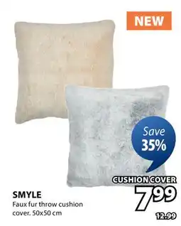 JYSK SMYLE Faux fur throw cushion cover offer