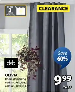 JYSK OLIVIA Room darkening curtain offer