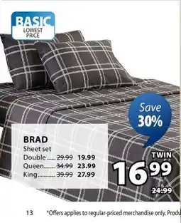 JYSK BRAD Sheet set offer