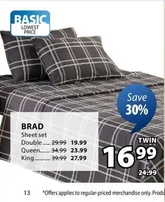 JYSK BRAD Sheet set offer