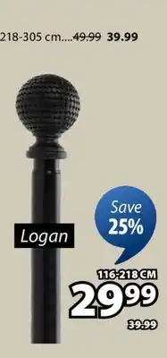 JYSK Logan Single Curtain Rod Kit offer