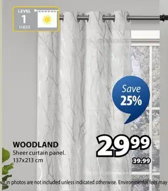 JYSK WOODLAND Sheer curtain panel offer