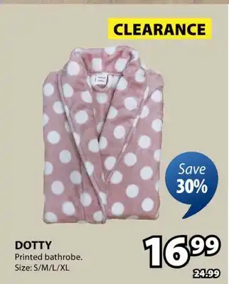 JYSK DOTTY Printed bathrobe offer