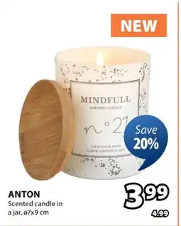 JYSK ANTON Scented candle in a jar offer