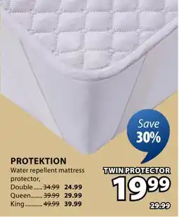 JYSK PROTEKTION Water repellent mattress protector Double offer