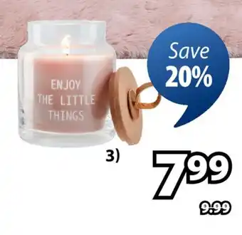 JYSK KENNETH Scented glass jar candle offer