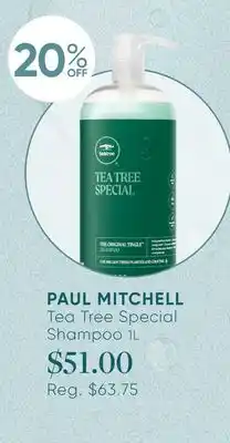 Chatters Salon PAUL MITCHELL Tea Tree Special Shampoo offer