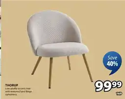 JYSK THORUP Low-profile accent chair with textured Sand offer