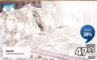 JYSK HELEN 3-piece bedspread set offer