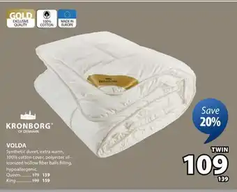 JYSK VOLDA Synthetic duvet extra offer