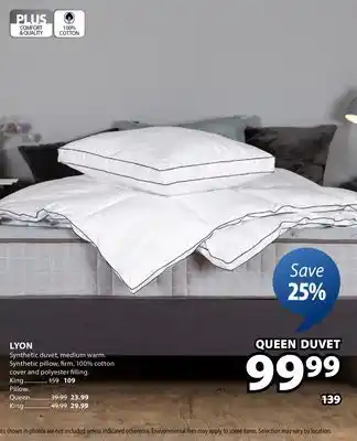 JYSK LYON Synthetic duvet offer