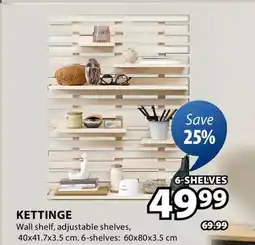 JYSK KETTINGE Wall shelf shelves offer