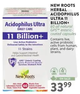 Ki Nature & Santé NEW ROOTS HERBAL ACIDOPHILUS ULTRA 11 BILLION+ offer