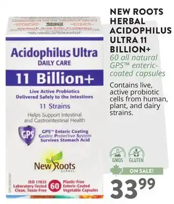 Ki Nature & Santé NEW ROOTS HERBAL ACIDOPHILUS ULTRA 11 BILLION+ offer