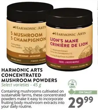 Ki Nature & Santé HARMONIC ARTS CONCENTRATED MUSHROOM POWDERS offer