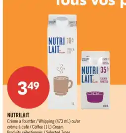 Pharmaprix NUTRILAIT Whipping (473 mL) or Coffee (1 L) Cream offer