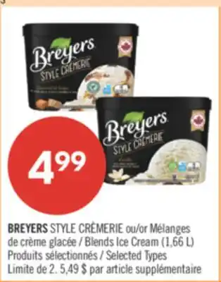 Pharmaprix BREYERS STYLE Blends Ice Cream offer