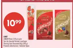 Pharmaprix LINDT LINDOR Rose (120 g) or Sharing Size Chocolate Bag (240 g) offer