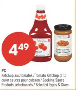 Pharmaprix PC Tomato Ketchup (1L) or Cooking Sauce offer