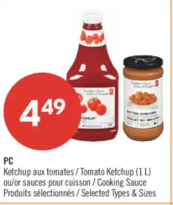 Pharmaprix PC Tomato Ketchup (1L) or Cooking Sauce offer