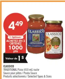 Pharmaprix CLASSICO TRADITIONAL Pizza (410 mL) or Pasta Sauce offer