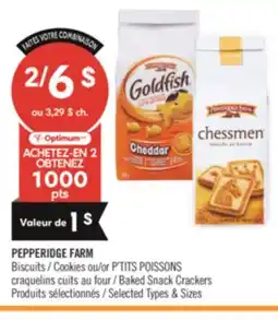 Pharmaprix PEPPERIDGE FARM Cookies or P'TITS POISSONS Baked Snack Crackers offer