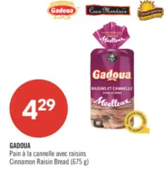 Pharmaprix GADOUA Cinnamon Raisin Bread offer