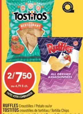 Pharmaprix RUFFLES Potato or TOSTITOS Tortilla Chip offer