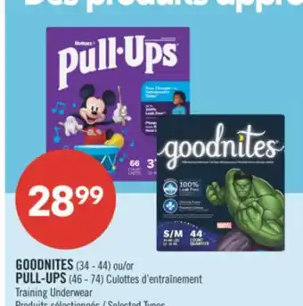 Pharmaprix GOODNITES (34 - 44) or PULL-UPS (46 - 74) Training Underwear offer