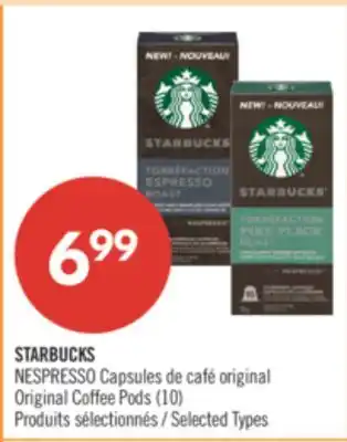 Pharmaprix STARBUCKS NESPRESSO Original Coffee Pods (10) offer